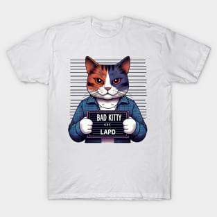 Bad Kitty LAPD Mugshot T-Shirt